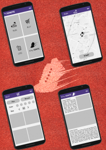 puma IGNITE running mobile application design mockup