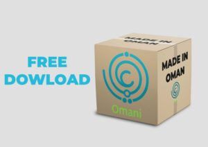 download made in Oman logo. Omani logo