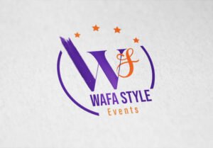 logo design for Wafa Style Events Company in Muscat Oman showcasing modern typography and identity