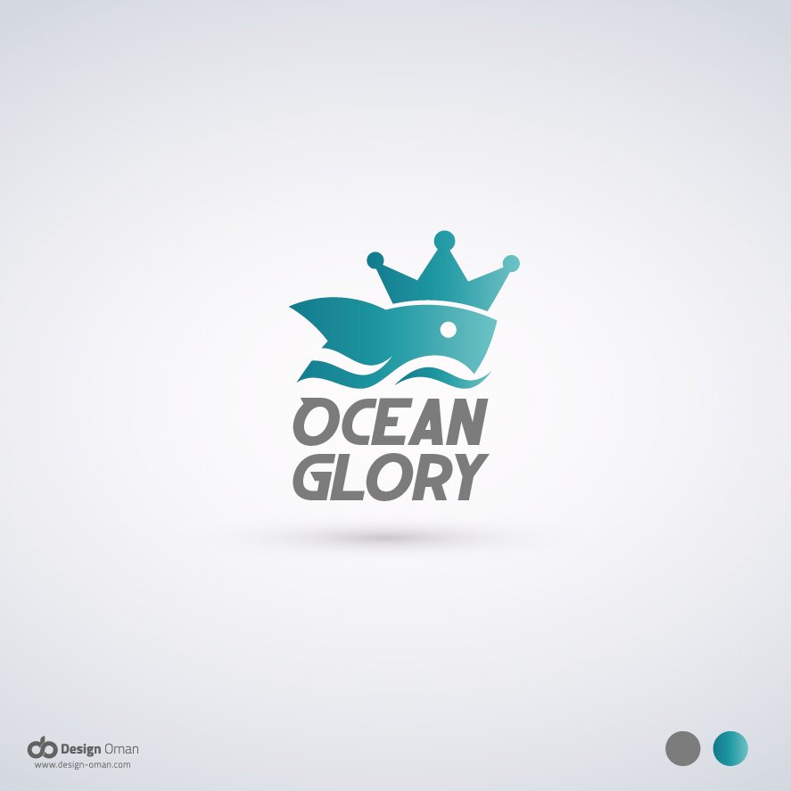 Ocean Glory logo design in Oman featuring marine-inspired visual identity and custom typography