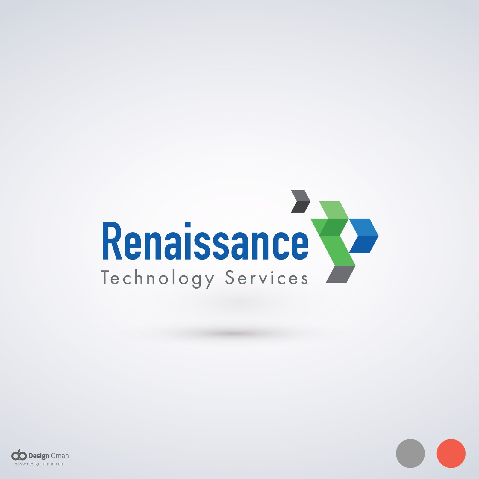 Renaissance technology services logo design showcasing modern tech branding in Oman