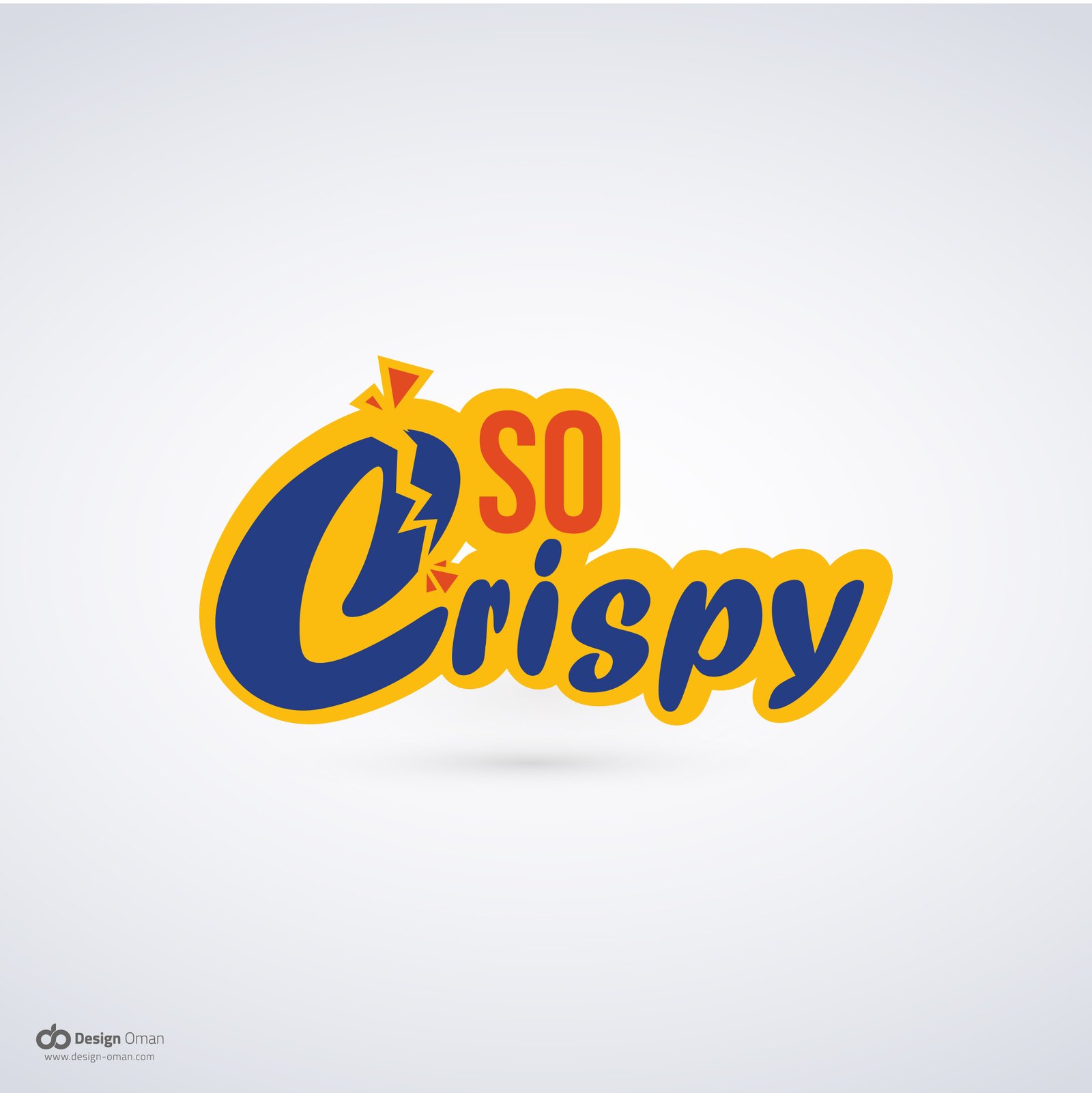 So Crispy snacks takeaway logo design Oman - a modern, vibrant brand identity for a quick-service food business