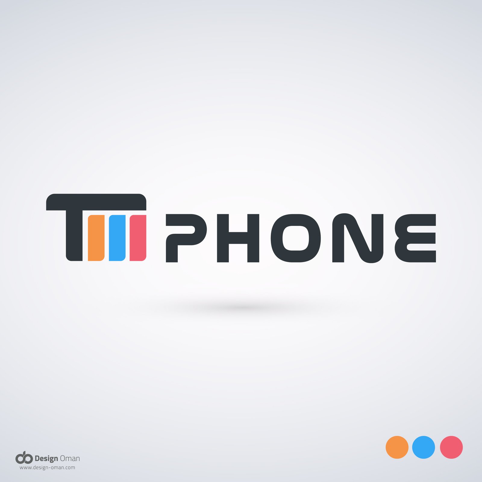 TM Phones electronics shop logo design Oman - modern retail branding for mobile phone retail